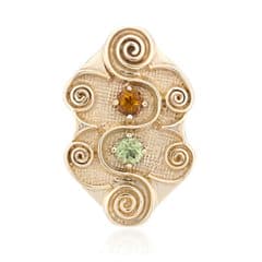 SL643 14kt Yellow Gold Citrine and Peridot top