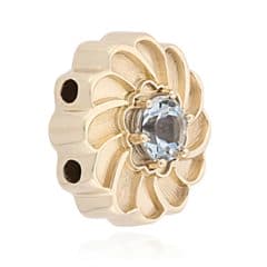 SL690 14kt Yellow Gold Aquamarine angle