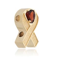 SL701 14kt Yellow Gold Garnet angle
